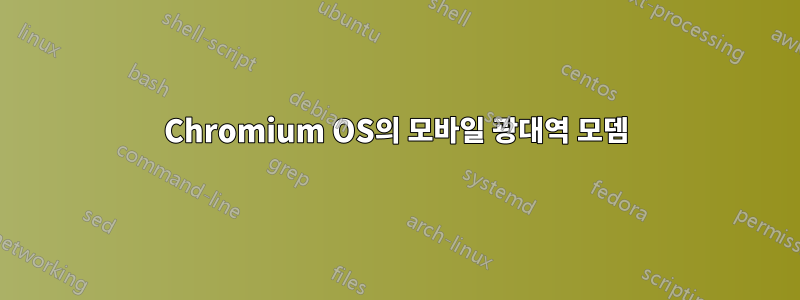 Chromium OS의 모바일 광대역 모뎀