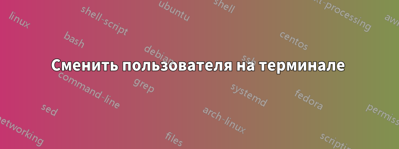 Сменить пользователя на терминале
