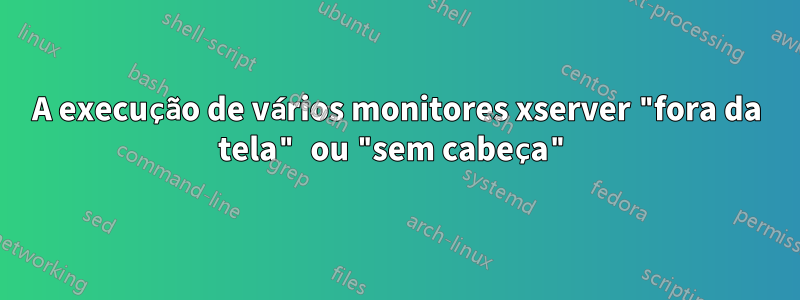 A execução de vários monitores xserver "fora da tela" ou "sem cabeça"