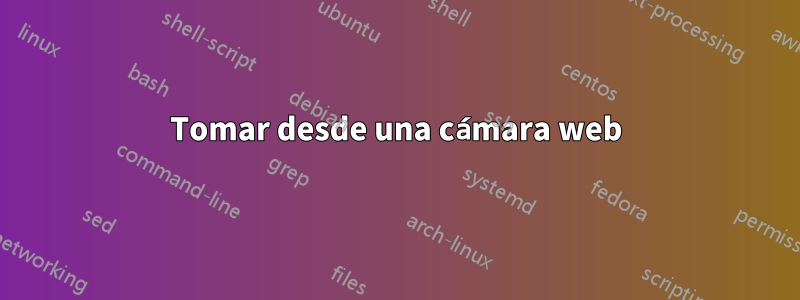 Tomar desde una cámara web