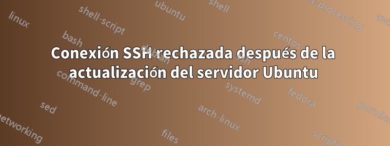 Conexión SSH rechazada después de la actualización del servidor Ubuntu