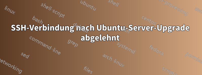 SSH-Verbindung nach Ubuntu-Server-Upgrade abgelehnt