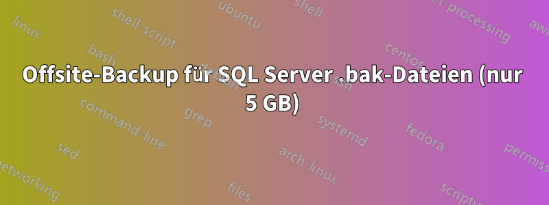 Offsite-Backup für SQL Server .bak-Dateien (nur 5 GB)