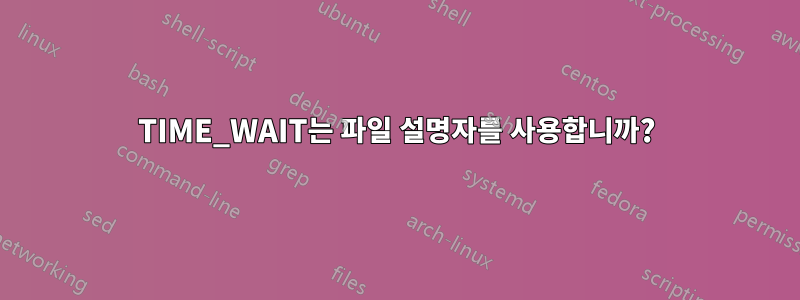 TIME_WAIT는 파일 설명자를 사용합니까?