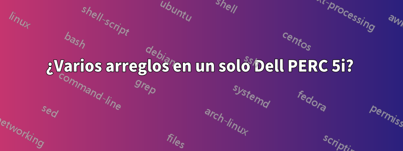¿Varios arreglos en un solo Dell PERC 5i?
