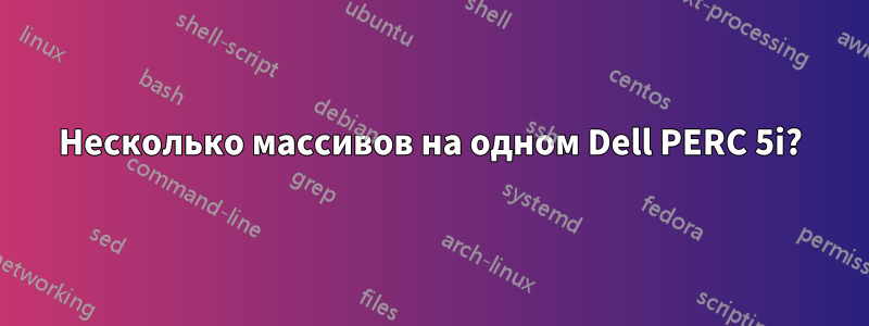 Несколько массивов на одном Dell PERC 5i?