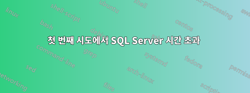 첫 번째 시도에서 SQL Server 시간 초과