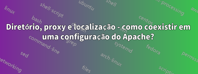 Diretório, proxy e localização - como coexistir em uma configuração do Apache?