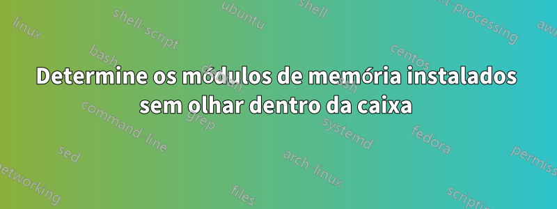 Determine os módulos de memória instalados sem olhar dentro da caixa