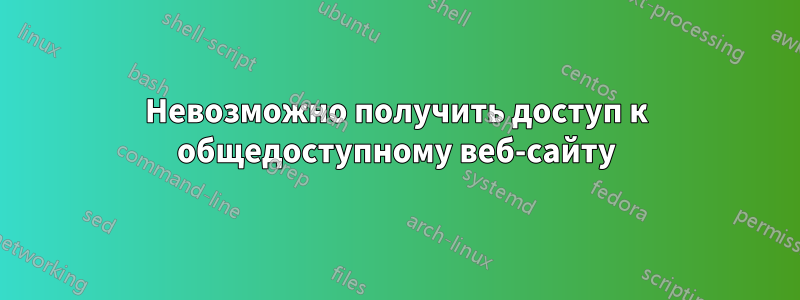 Невозможно получить доступ к общедоступному веб-сайту