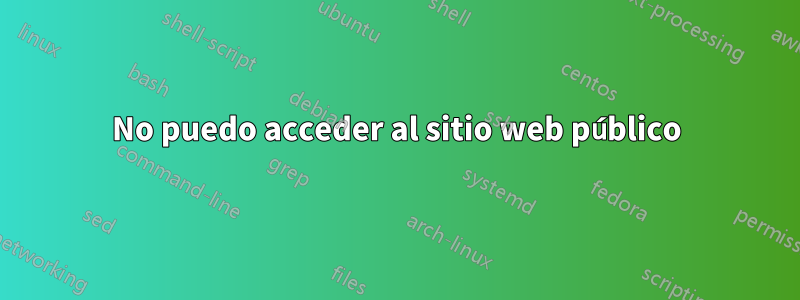 No puedo acceder al sitio web público