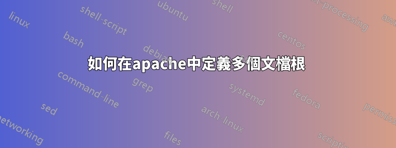 如何在apache中定義多個文檔根