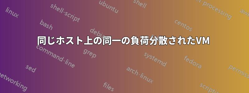 同じホスト上の同一の負荷分散されたVM