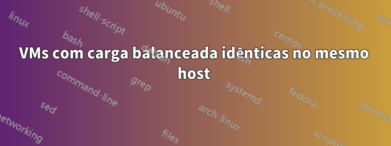 VMs com carga balanceada idênticas no mesmo host