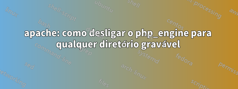 apache: como desligar o php_engine para qualquer diretório gravável