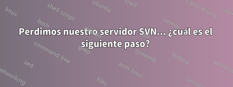 Perdimos nuestro servidor SVN... ¿cuál es el siguiente paso?