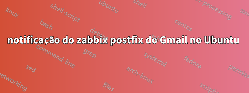 notificação do zabbix postfix do Gmail no Ubuntu