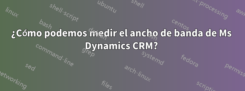 ¿Cómo podemos medir el ancho de banda de Ms Dynamics CRM?