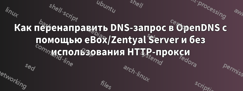 Как перенаправить DNS-запрос в OpenDNS с помощью eBox/Zentyal Server и без использования HTTP-прокси