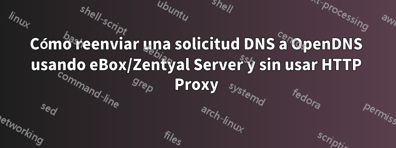 Cómo reenviar una solicitud DNS a OpenDNS usando eBox/Zentyal Server y sin usar HTTP Proxy