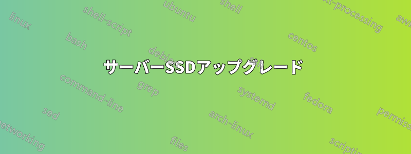 サーバーSSDアップグレード