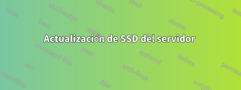 Actualización de SSD del servidor