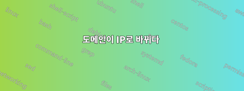 도메인이 IP로 바뀌다