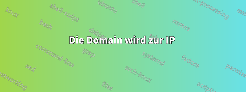 Die Domain wird zur IP