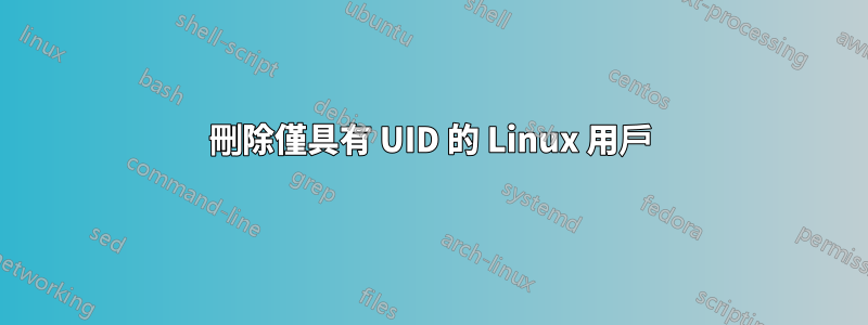 刪除僅具有 UID 的 Linux 用戶