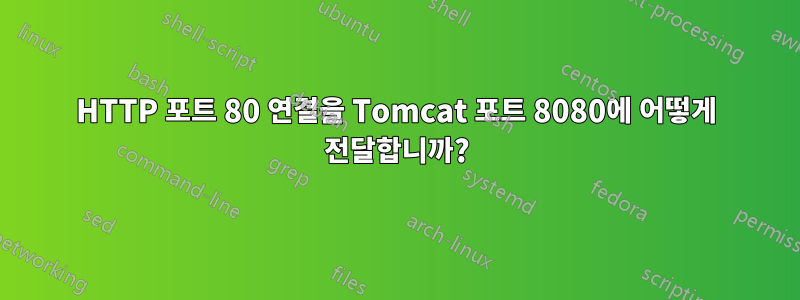 HTTP 포트 80 연결을 Tomcat 포트 8080에 어떻게 전달합니까?