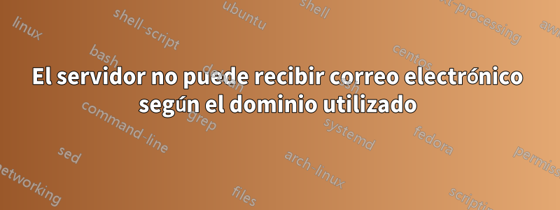 El servidor no puede recibir correo electrónico según el dominio utilizado