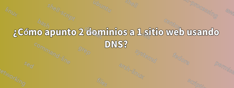 ¿Cómo apunto 2 dominios a 1 sitio web usando DNS?