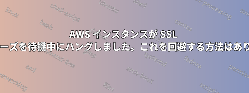 AWS インスタンスが SSL パスフレーズを待機中にハングしました。これを回避する方法はありますか?