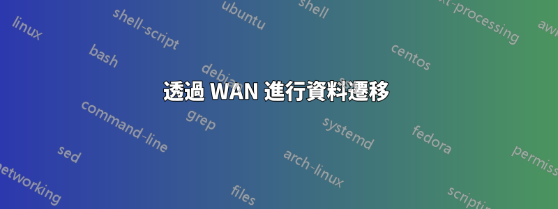 透過 WAN 進行資料遷移