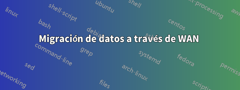 Migración de datos a través de WAN