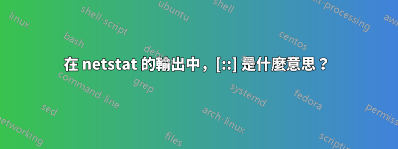 在 netstat 的輸出中，[::] 是什麼意思？