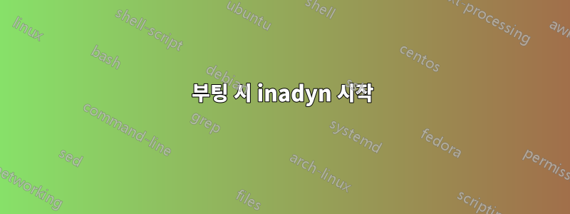 부팅 시 inadyn 시작