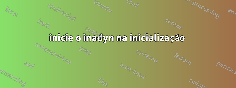 inicie o inadyn na inicialização