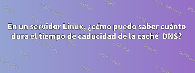 En un servidor Linux, ¿cómo puedo saber cuánto dura el tiempo de caducidad de la caché DNS?