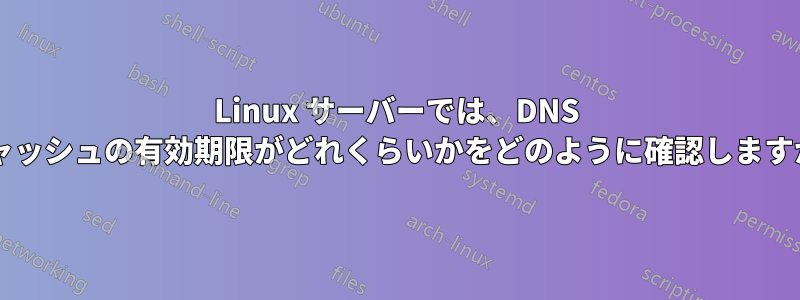 Linux サーバーでは、DNS キャッシュの有効期限がどれくらいかをどのように確認しますか?