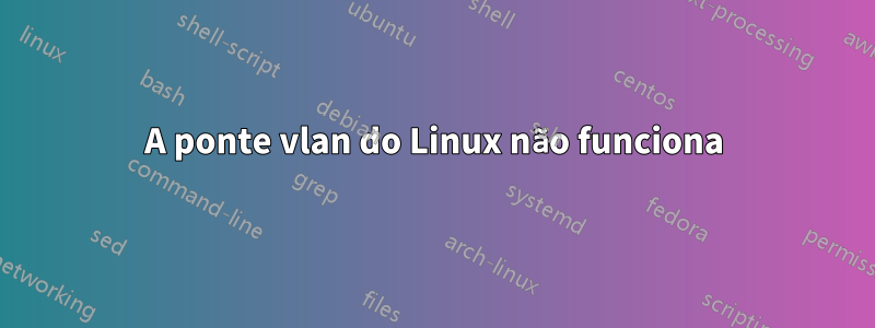 A ponte vlan do Linux não funciona