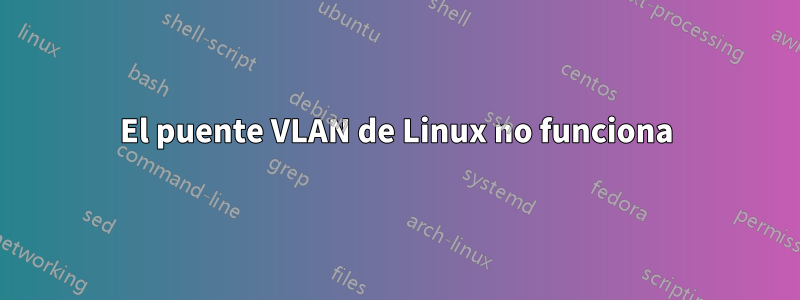 El puente VLAN de Linux no funciona