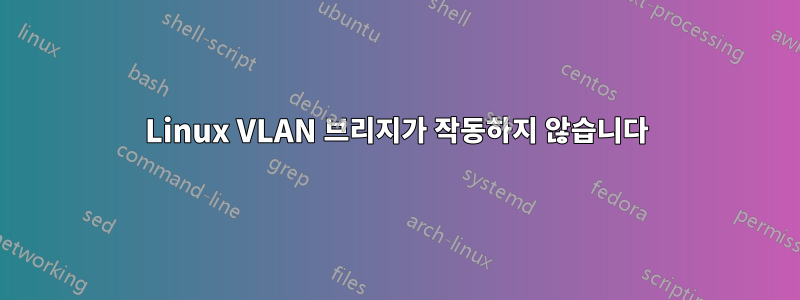 Linux VLAN 브리지가 작동하지 않습니다