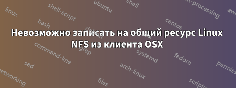 Невозможно записать на общий ресурс Linux NFS из клиента OSX