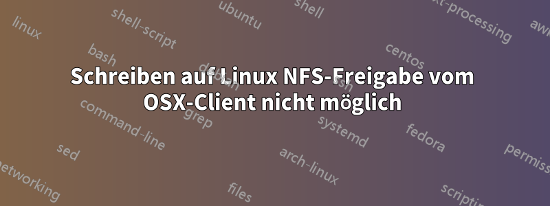 Schreiben auf Linux NFS-Freigabe vom OSX-Client nicht möglich