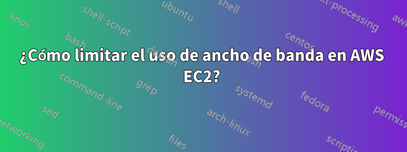 ¿Cómo limitar el uso de ancho de banda en AWS EC2?