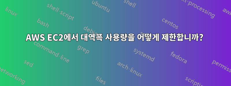 AWS EC2에서 대역폭 사용량을 어떻게 제한합니까?