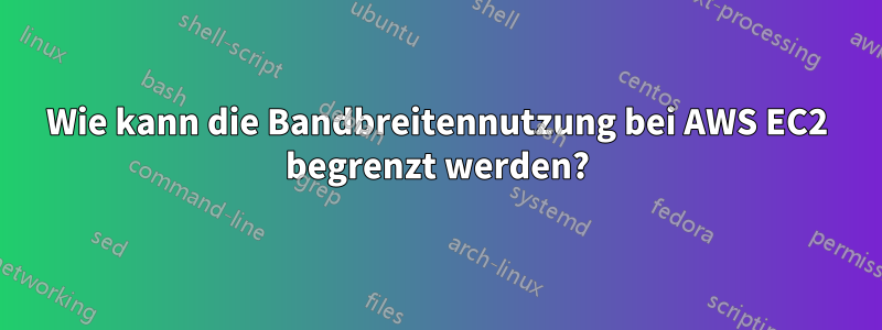 Wie kann die Bandbreitennutzung bei AWS EC2 begrenzt werden?