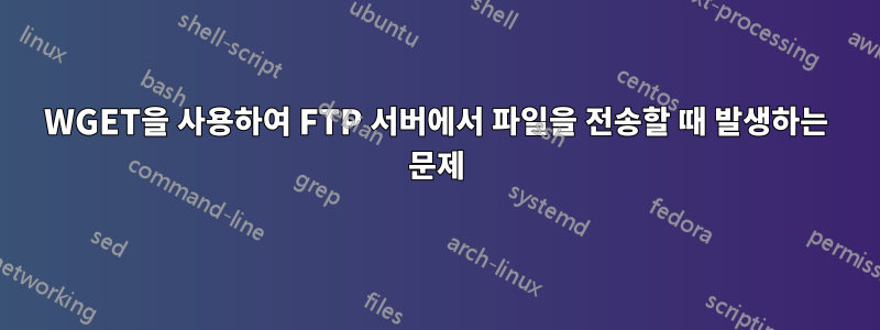 WGET을 사용하여 FTP 서버에서 파일을 전송할 때 발생하는 문제