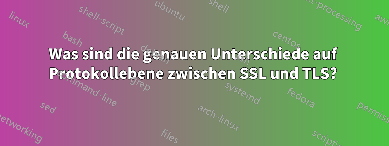 Was sind die genauen Unterschiede auf Protokollebene zwischen SSL und TLS?